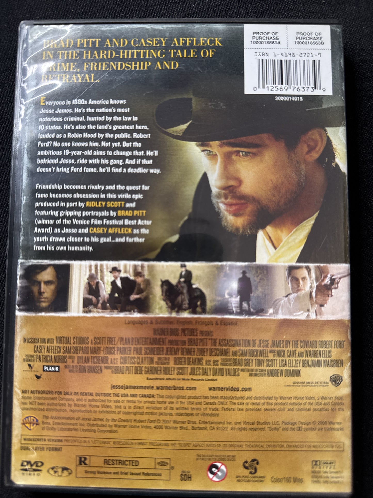 The Assassination of Jesse James by the Coward Robert Ford DVD