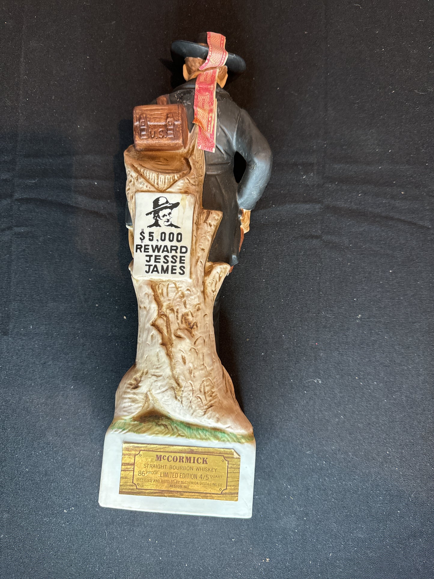 Jesse James 1970 Limited Edition McCormick Gunfighter Series Whiskey Decanter EMPTY