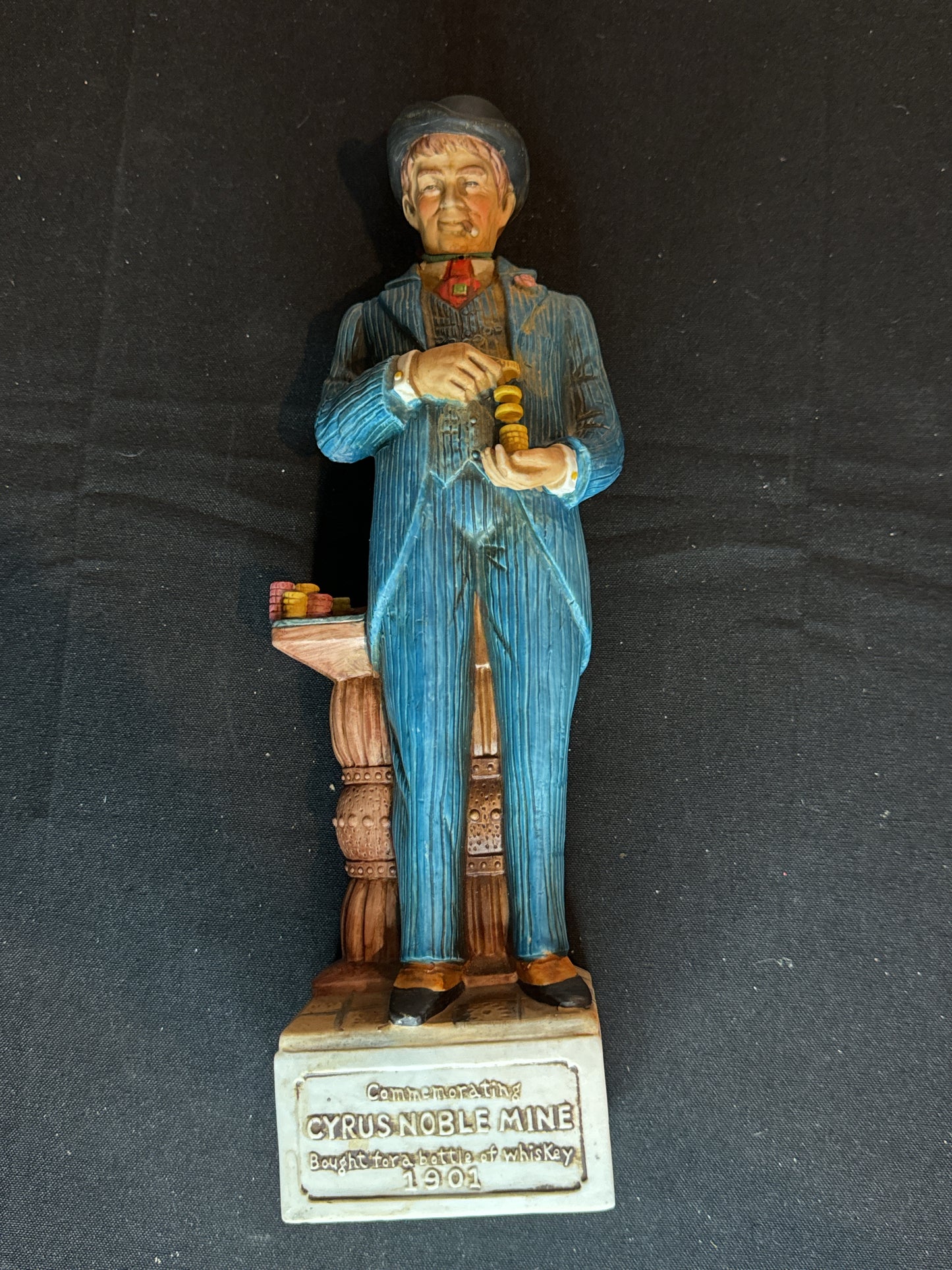 1974 Cyrus Noble Decanter The Gambler 5th in Series EMPTY