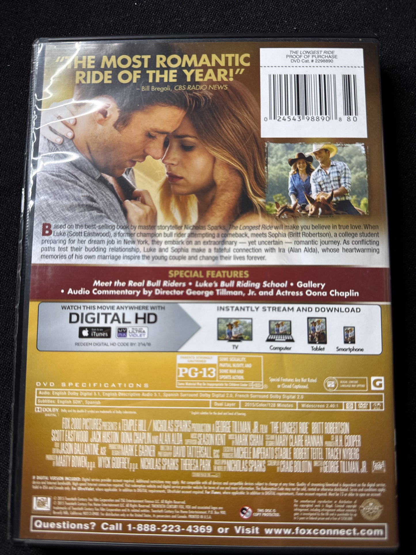 The Longest Ride DVD