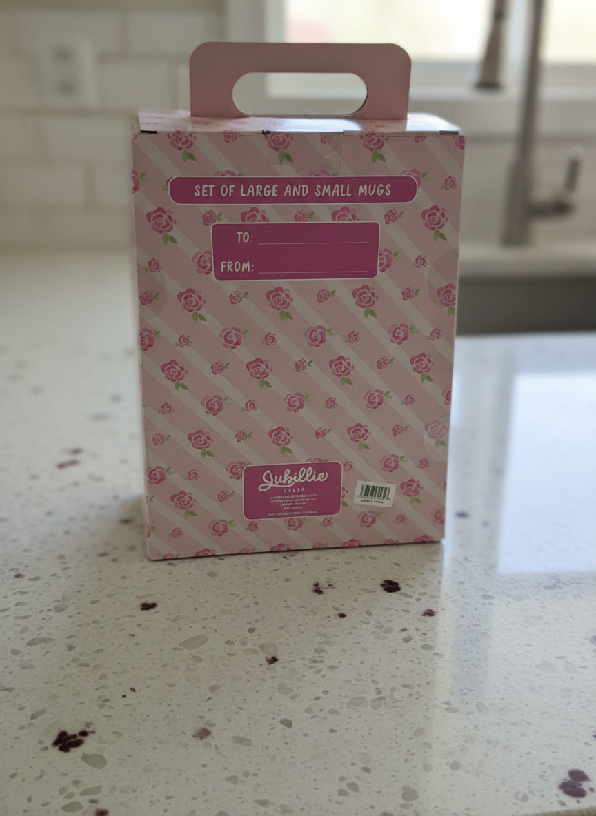 Jubilee Mama & Mini Teddy Bear Coffee Mug Cup Set New In Box With Spoon 3.75" Tall