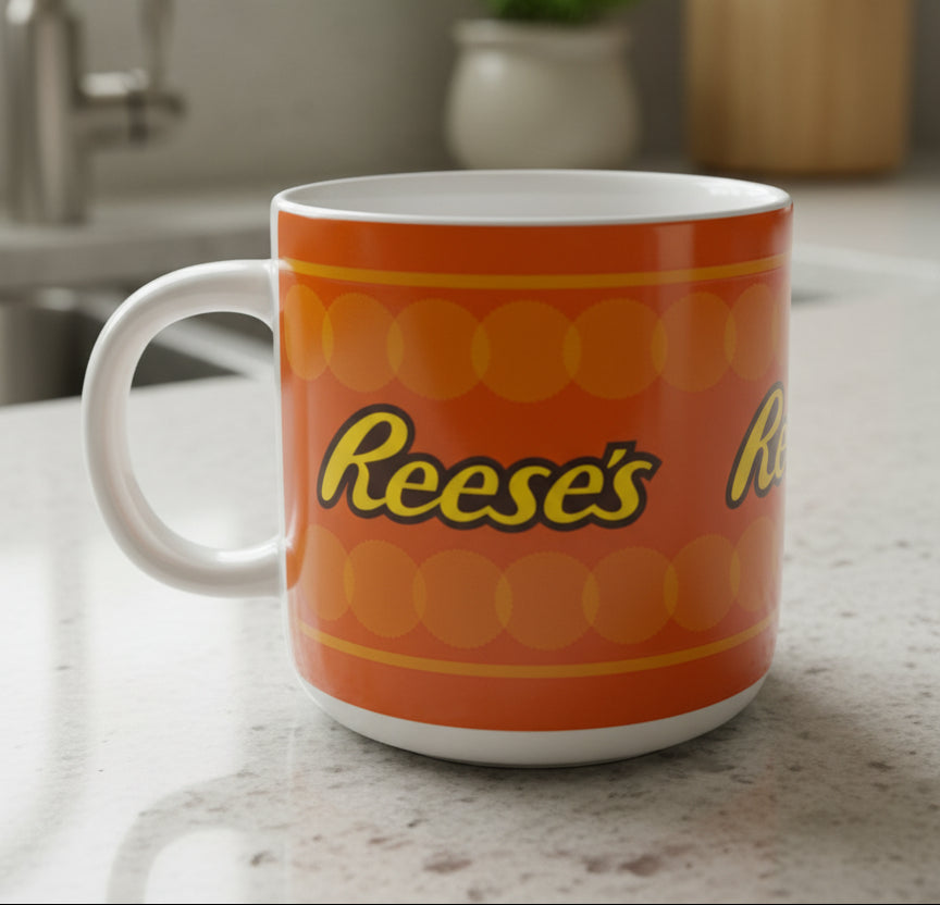 Original Reese's Pieces Coffee Cup Mug Galerie 3.5" Tall
