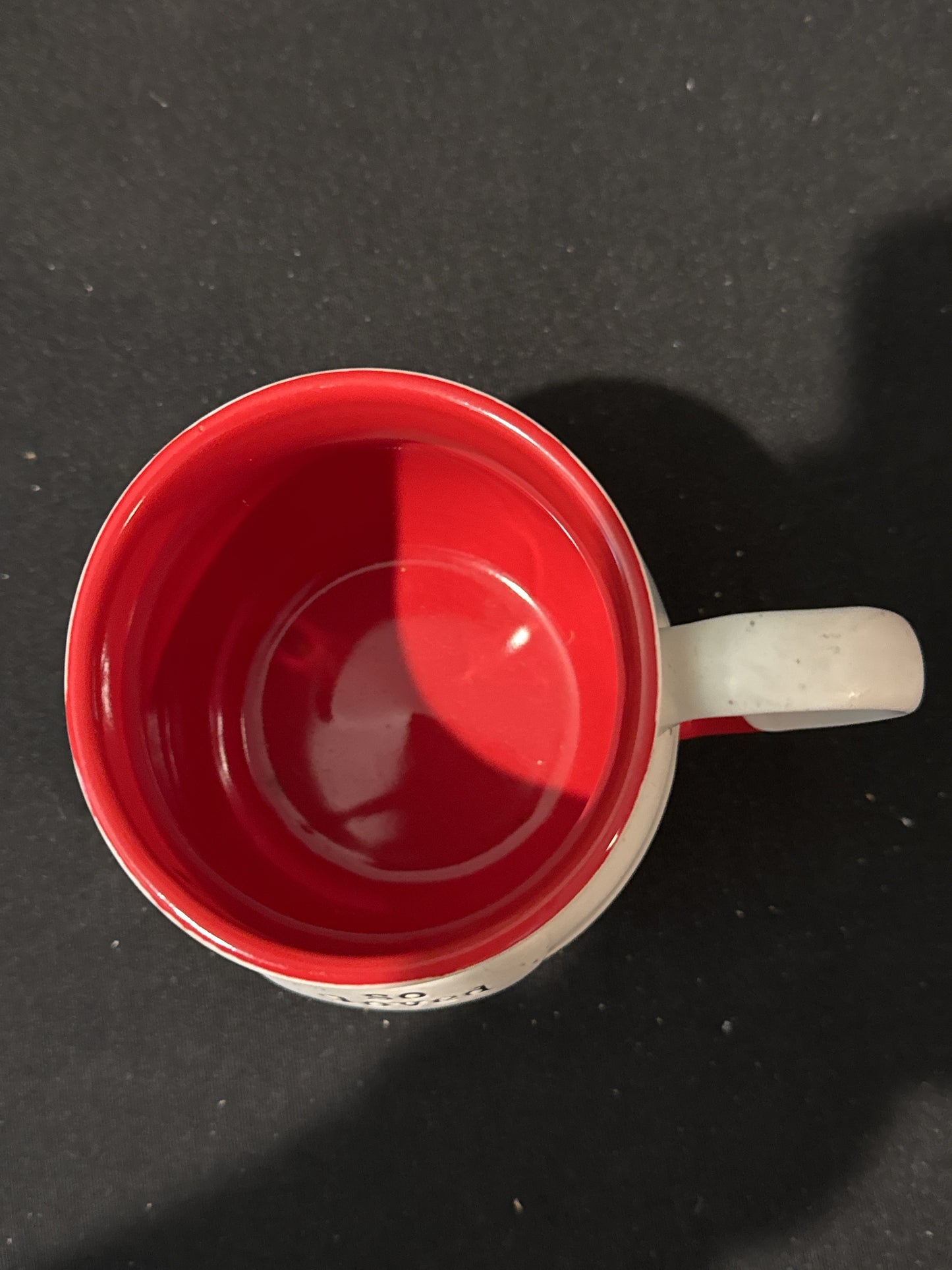So Loved Red & Ivory Coffee Cup Mug Belle Maison 4" Tall Handwarmer Mug