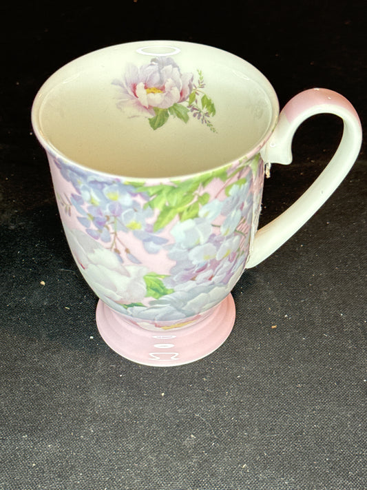 Stechcol Mug Soft Pink Peony 10oz Coffee Mug Gracie Bone China New Inventory