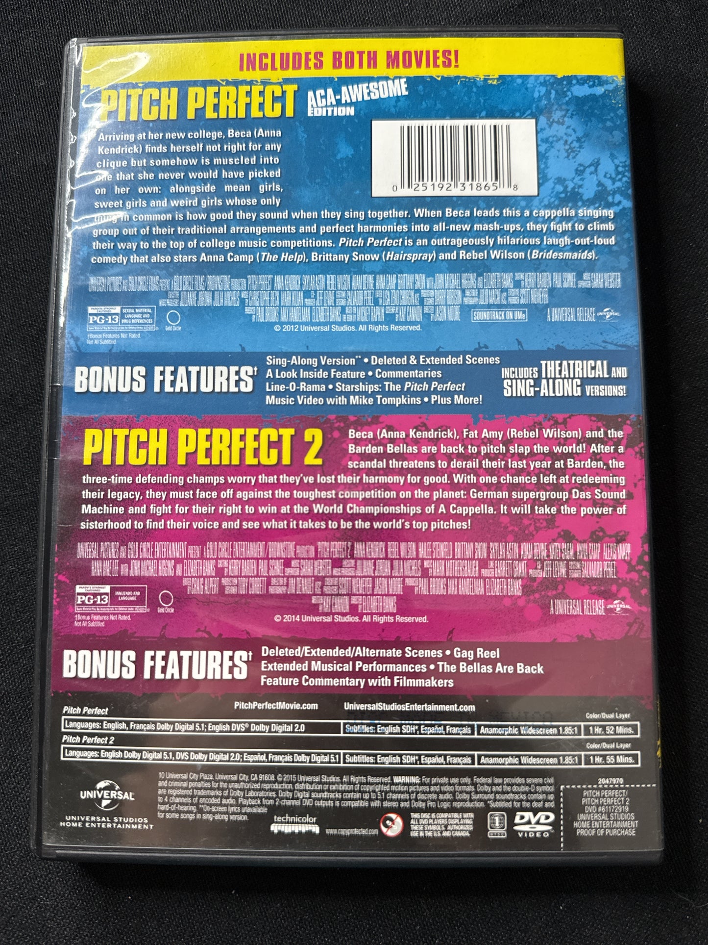 Pitch Perfect & Pitch Perfect 2 DVDs