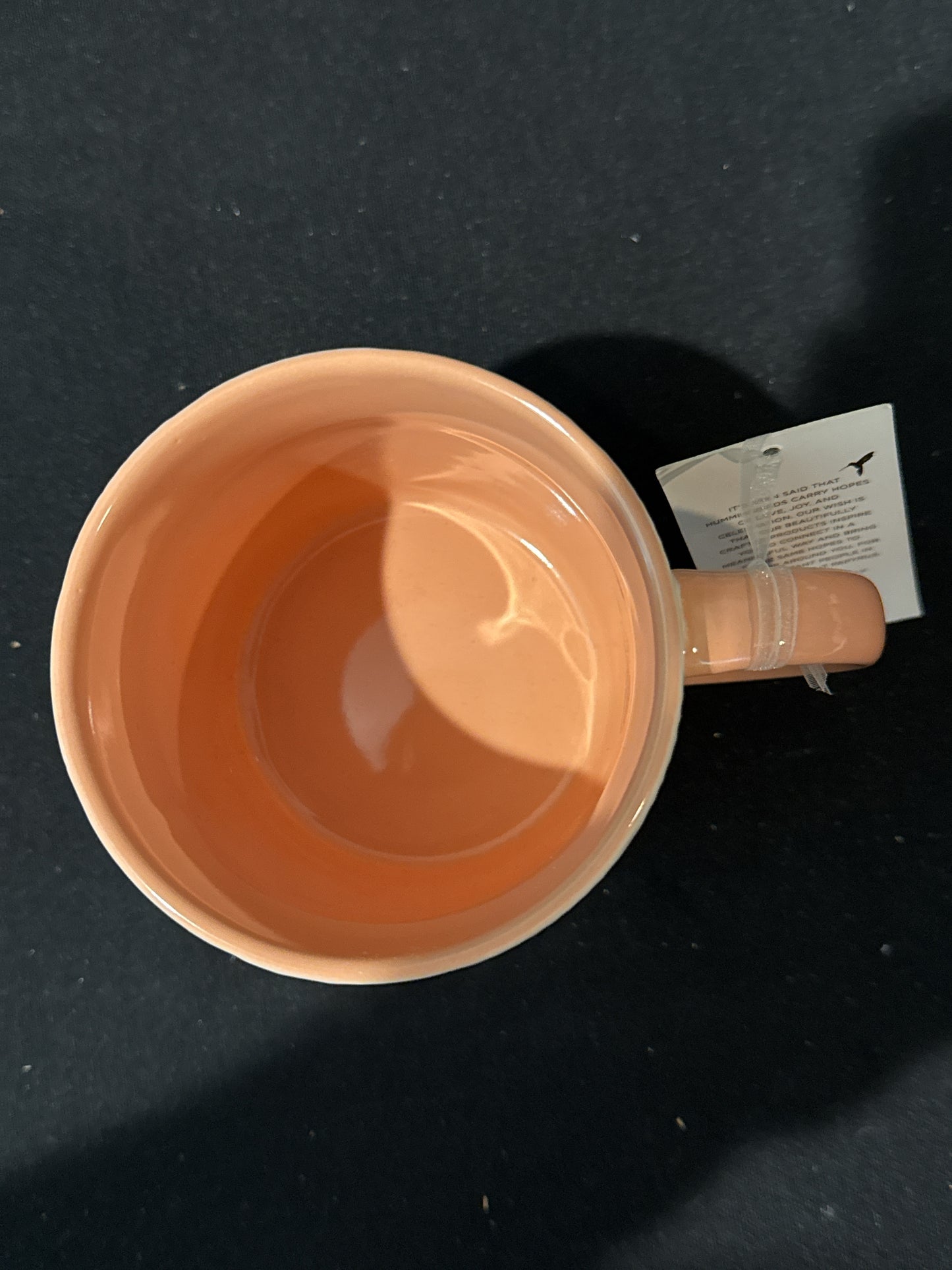 Papyrus Pink Interior Express Beautifully Scalloped Ivory New Coffee Cup Mug 4 1/8" Tall