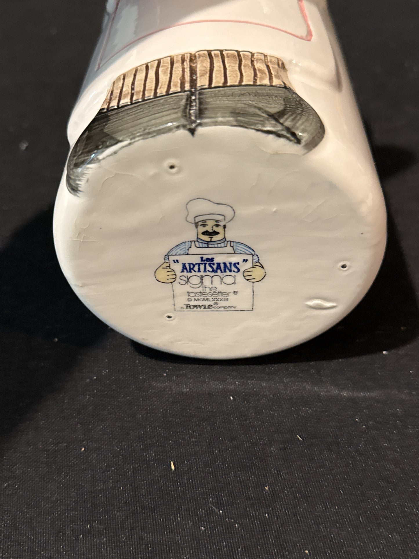 Les Artisans Sigma The Tastesetter Towle Kitchen Utensil Holder Chef w/ Chicken 8.5" Tall