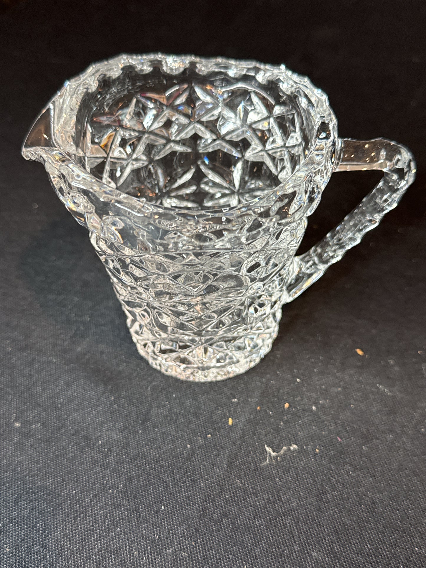 1980s Shamrock Creamer 24% Lead Crystal 4" Excellent Condition