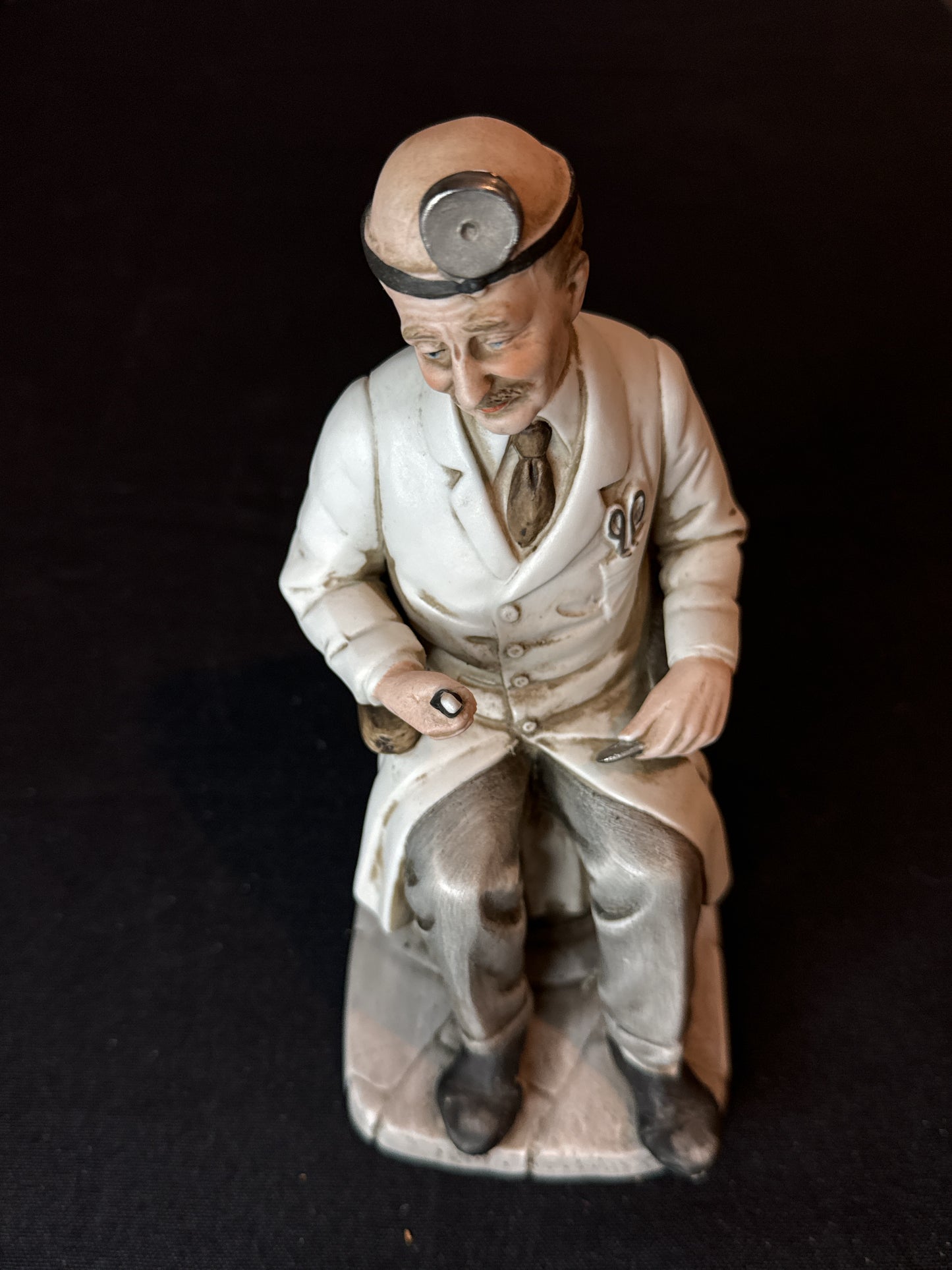 Porcelain Doctor Physician Statue Figurine N Crown Marked