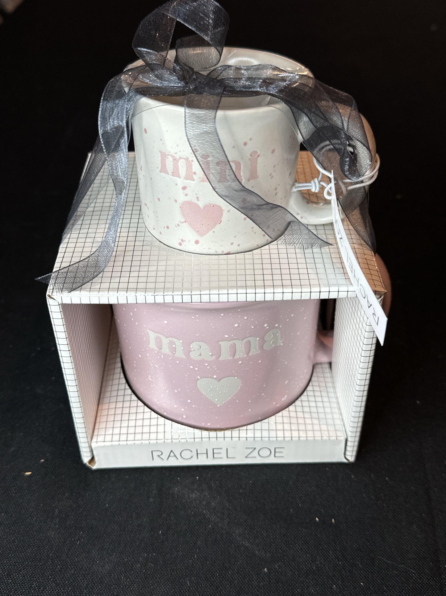 Rachel Zoe Pink Mug Set Coffee Mug and Cappuccino Mug NIB