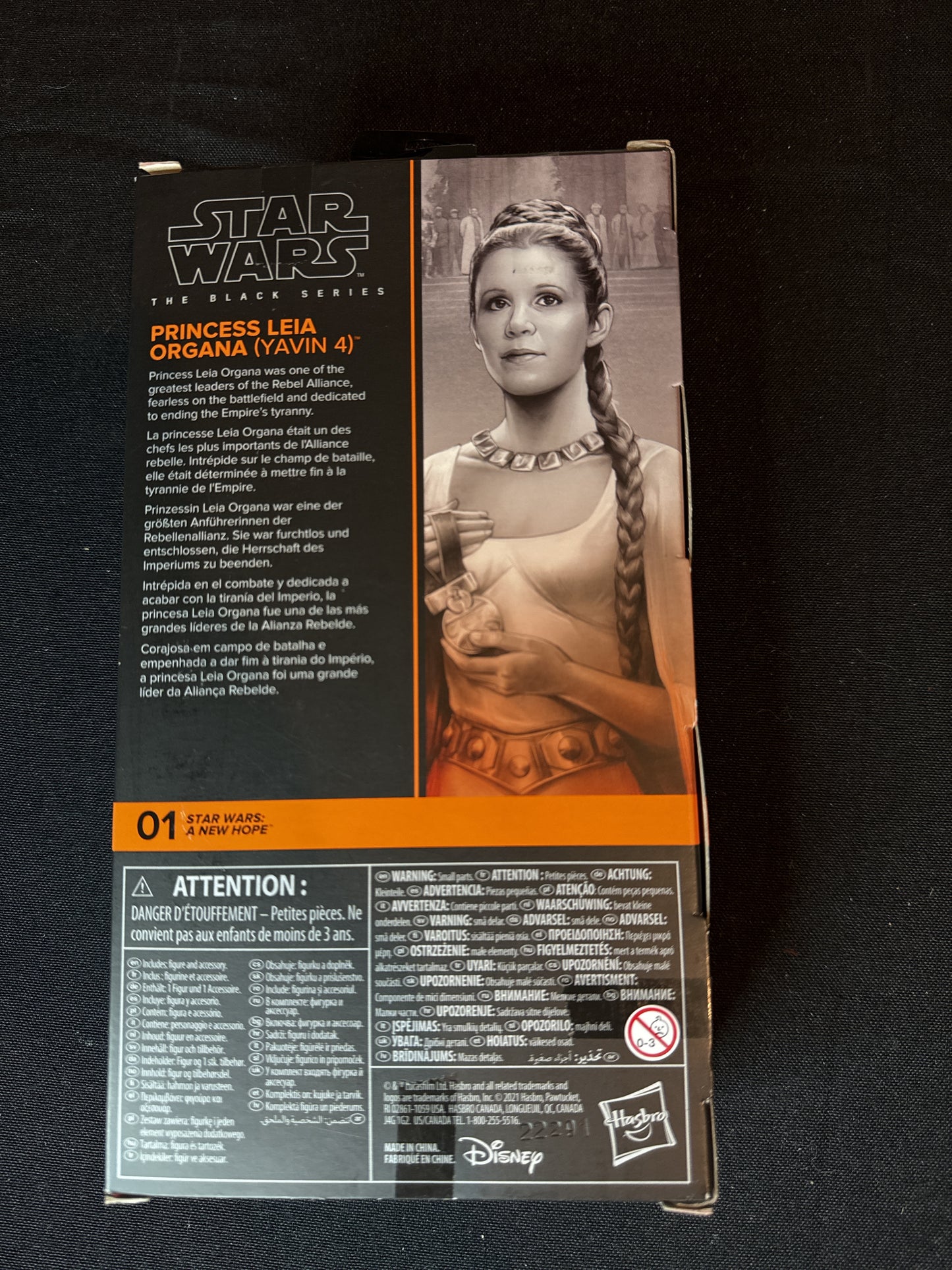 Star Wars Black Series Princess Leia Organa (Yavin 4) #01 (A New Hope) NIB