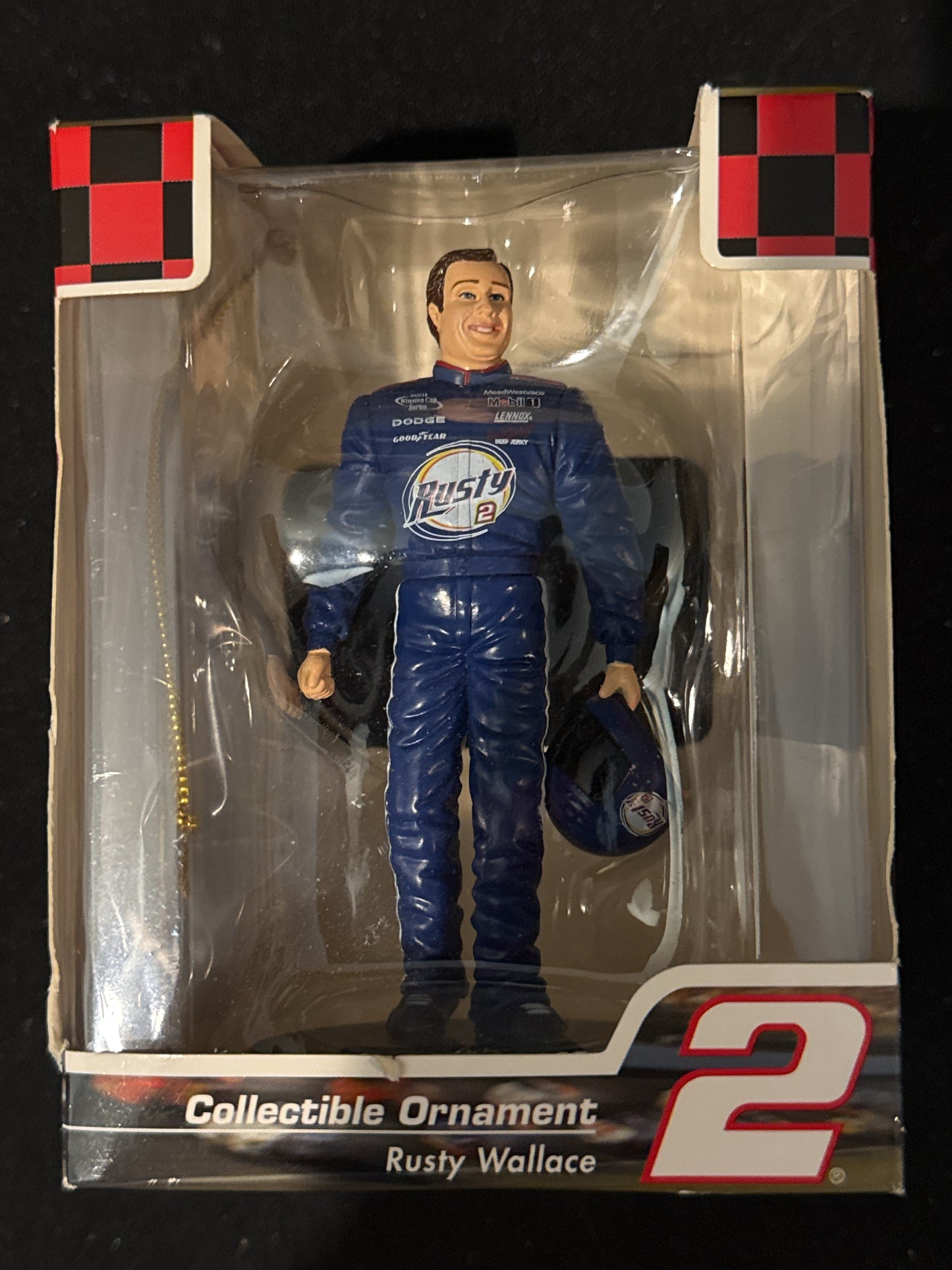 Nascar Rusty Wallace #2 Collectible Christmas Ornament 2003 New in Box