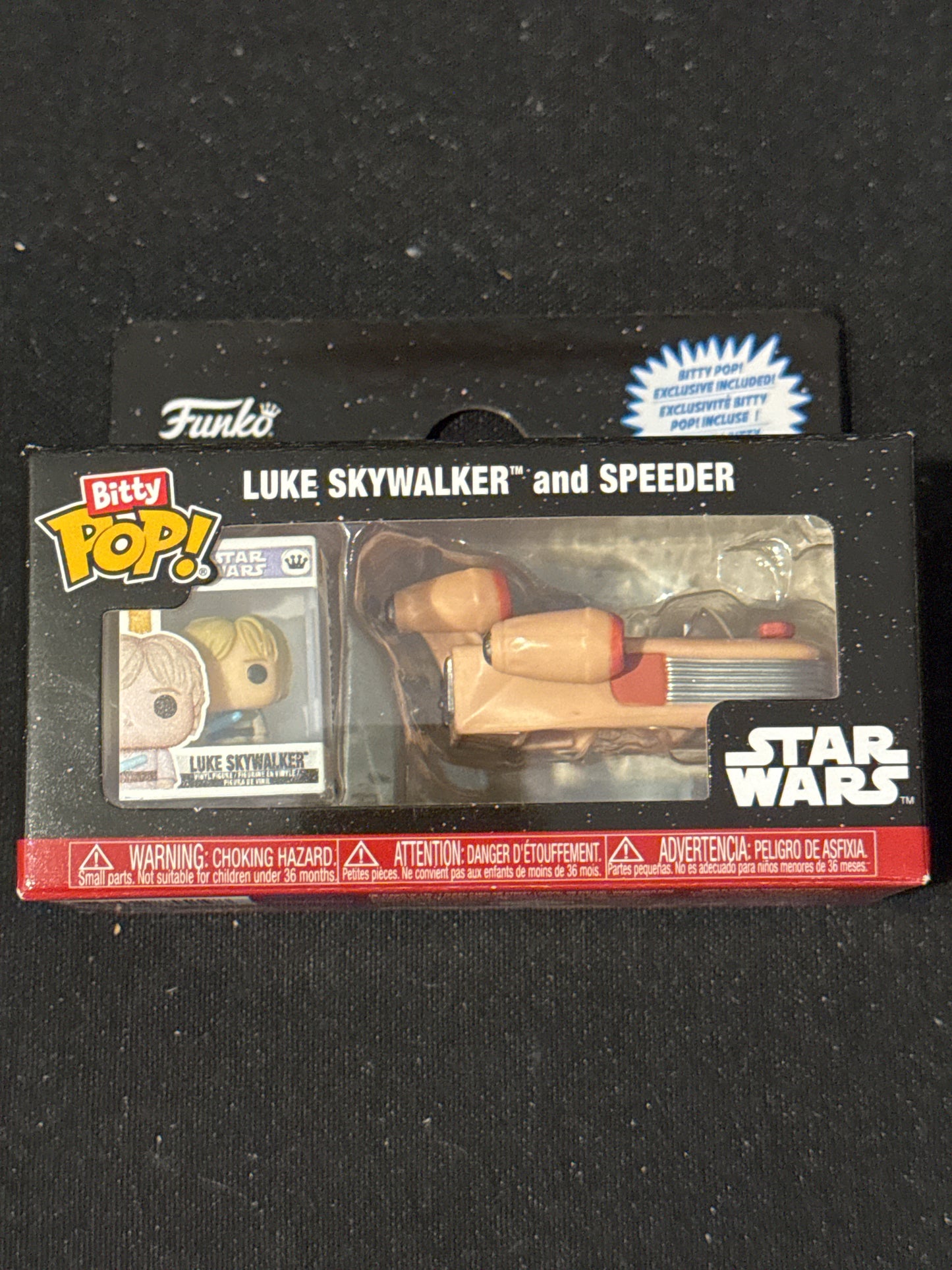 Funko Pops! Bitty Pop Star Wars Disney Luke Skywalker & Speeder New in Box