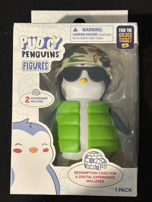 Pudgy Penguins Figures Green Jacket Camo Hat New in Box