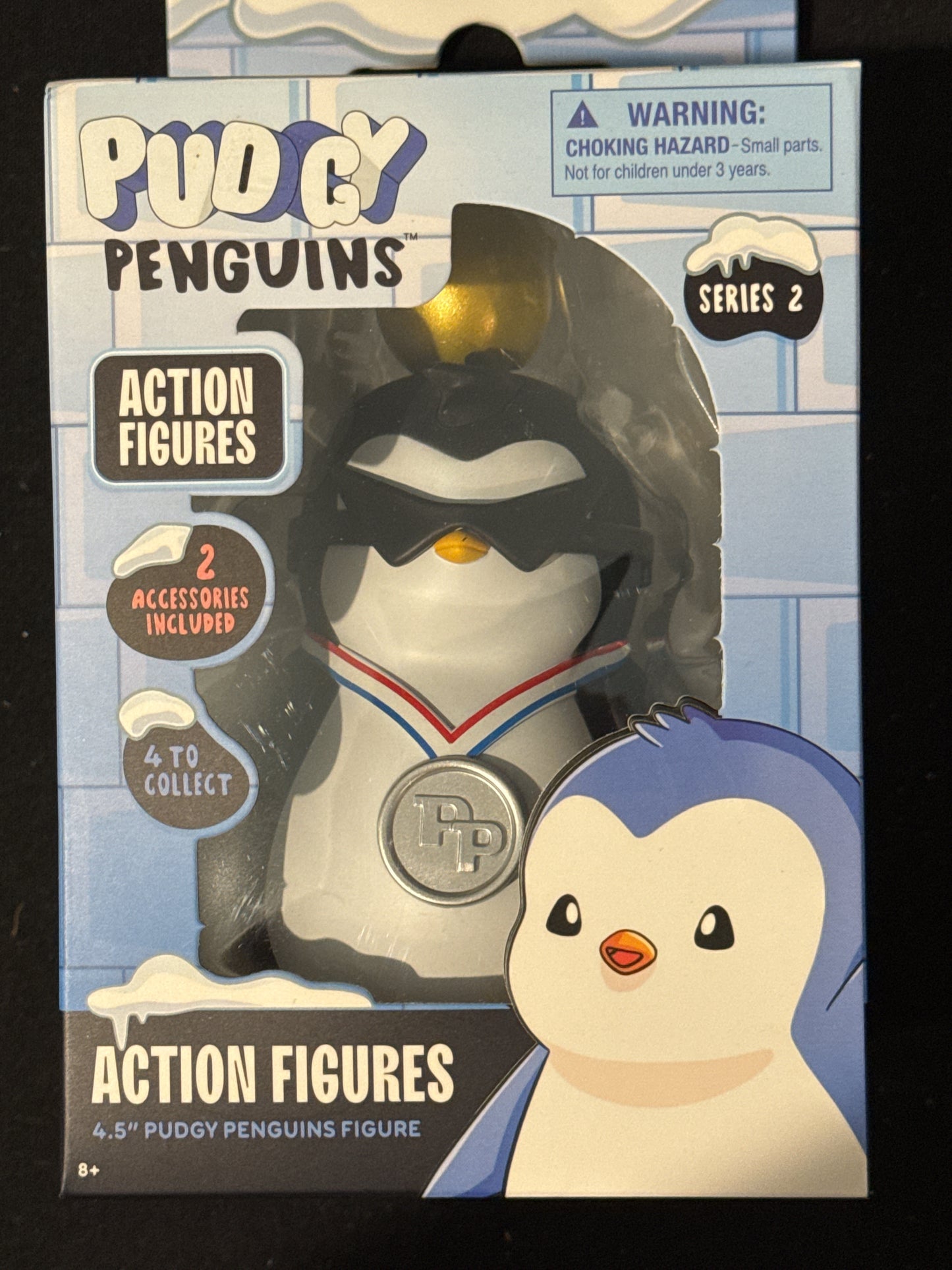 Pudgy Penguins Figures Gold Ball on Head Medal New in Box