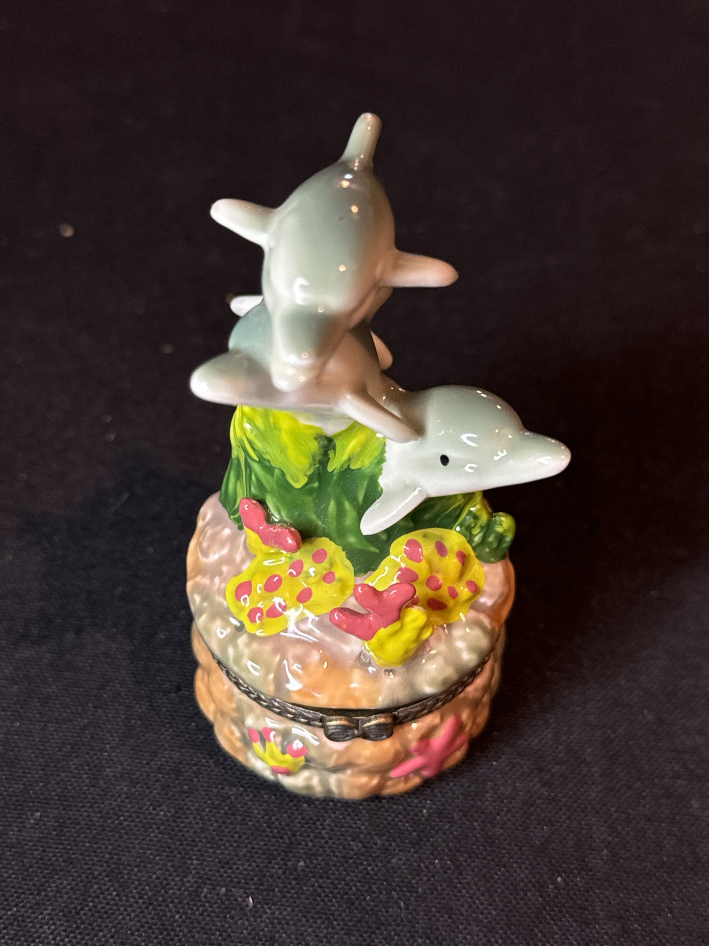 Marine Dolphin Porpoise Mammal Trinket Box PHB Trio with Small Pieces Inside