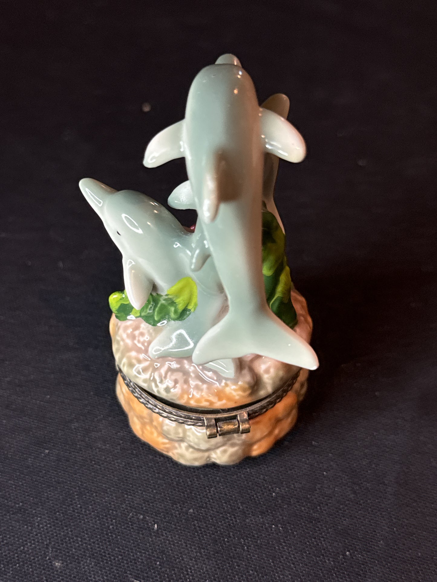 Marine Dolphin Porpoise Mammal Trinket Box PHB Trio with Small Pieces Inside