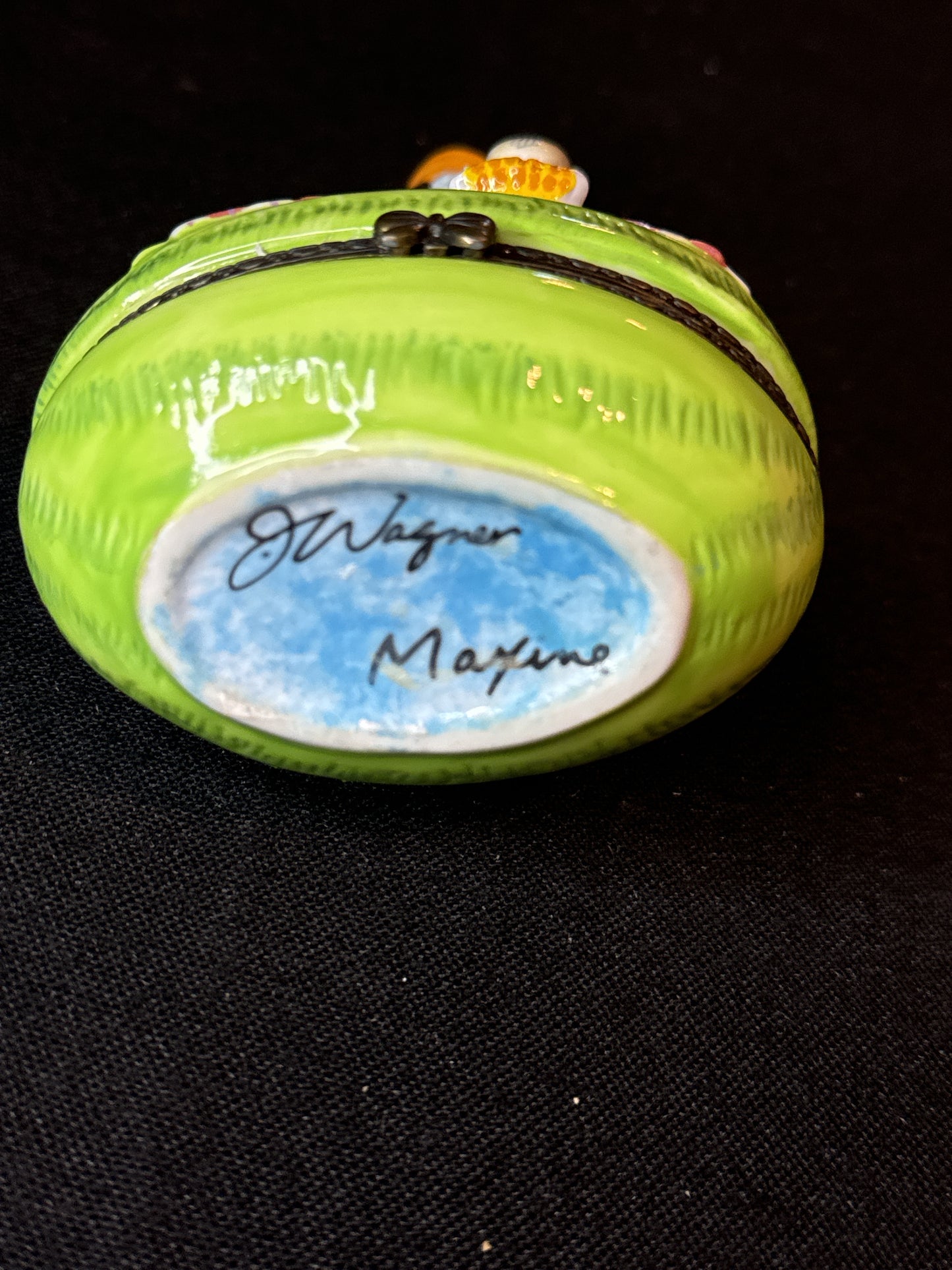 Hallmark J. Wagner Maxine Watermelon Trinket Box I Love Food You Can Spit Signed