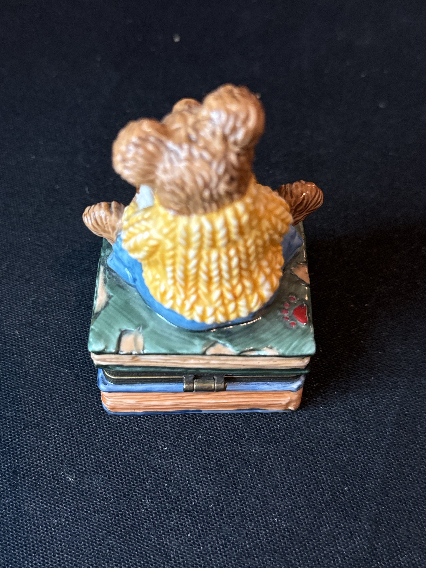 Boyds Bear Keepsake Trinket Box Bearware Potterworks Wilson With Love Sonnets #2E/1863