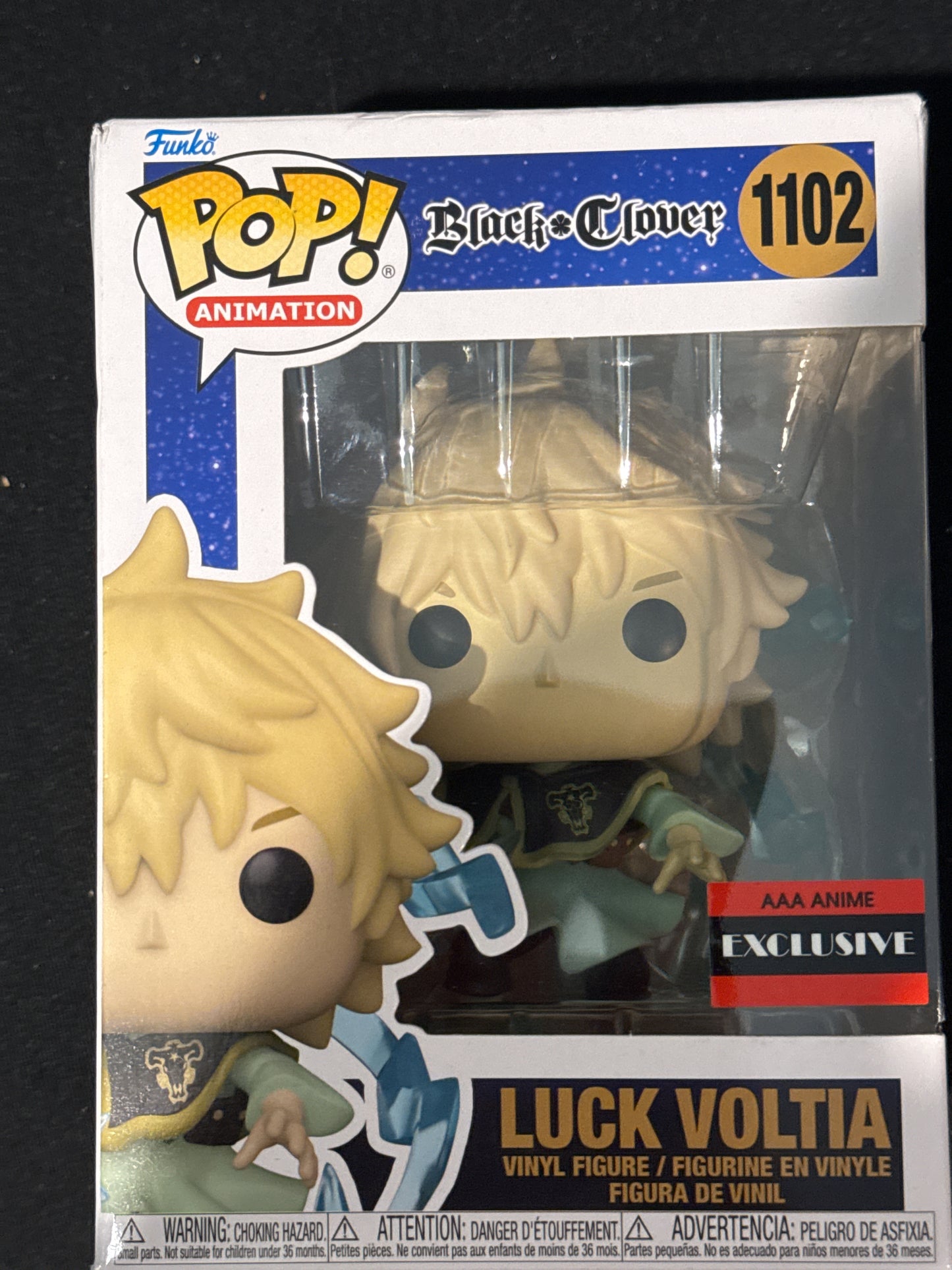 Funko Pop! Animation Black Clover Luck Voltia Vinyl Figure #1102 New in Box