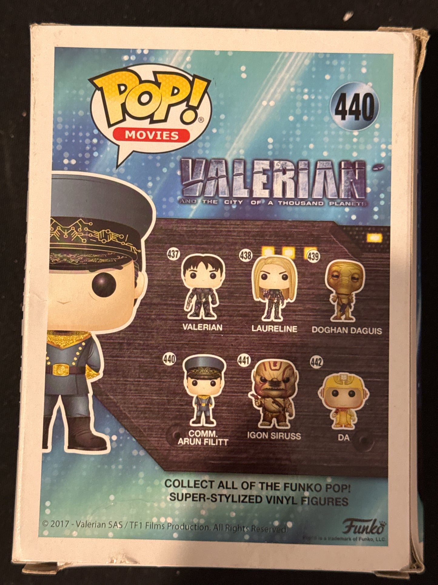 Funko Pop! Movies Valerian Comm. Arun Filitt Vinyl Figure #440 New in Box