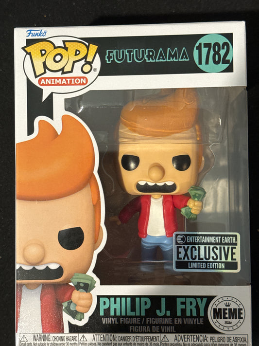 Funko Pop! Animation Futurama Philip J. Fry Vinyl Figure #1782 New in Box