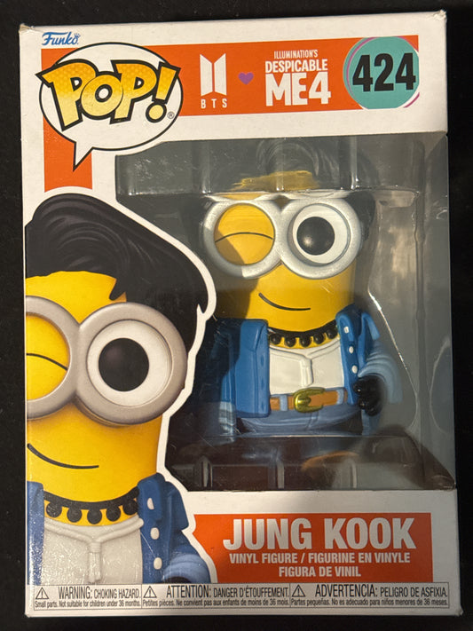 Funko Pop! BTS Despicable Me4 Jung Kook Vinyl Figure #424 New in Box