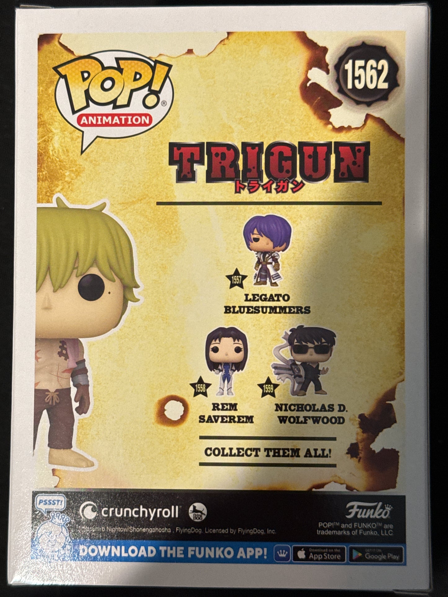 Funko Pop! Animation Trigun Vash The Stampede Vinyl Figure #1562 New in Box