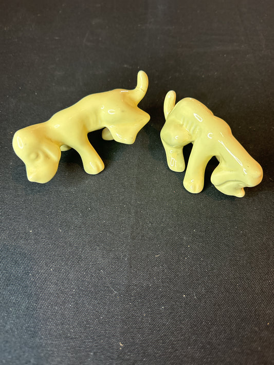 Camark USA Old Vintage Hound Dog Pair Arkansas Pottery