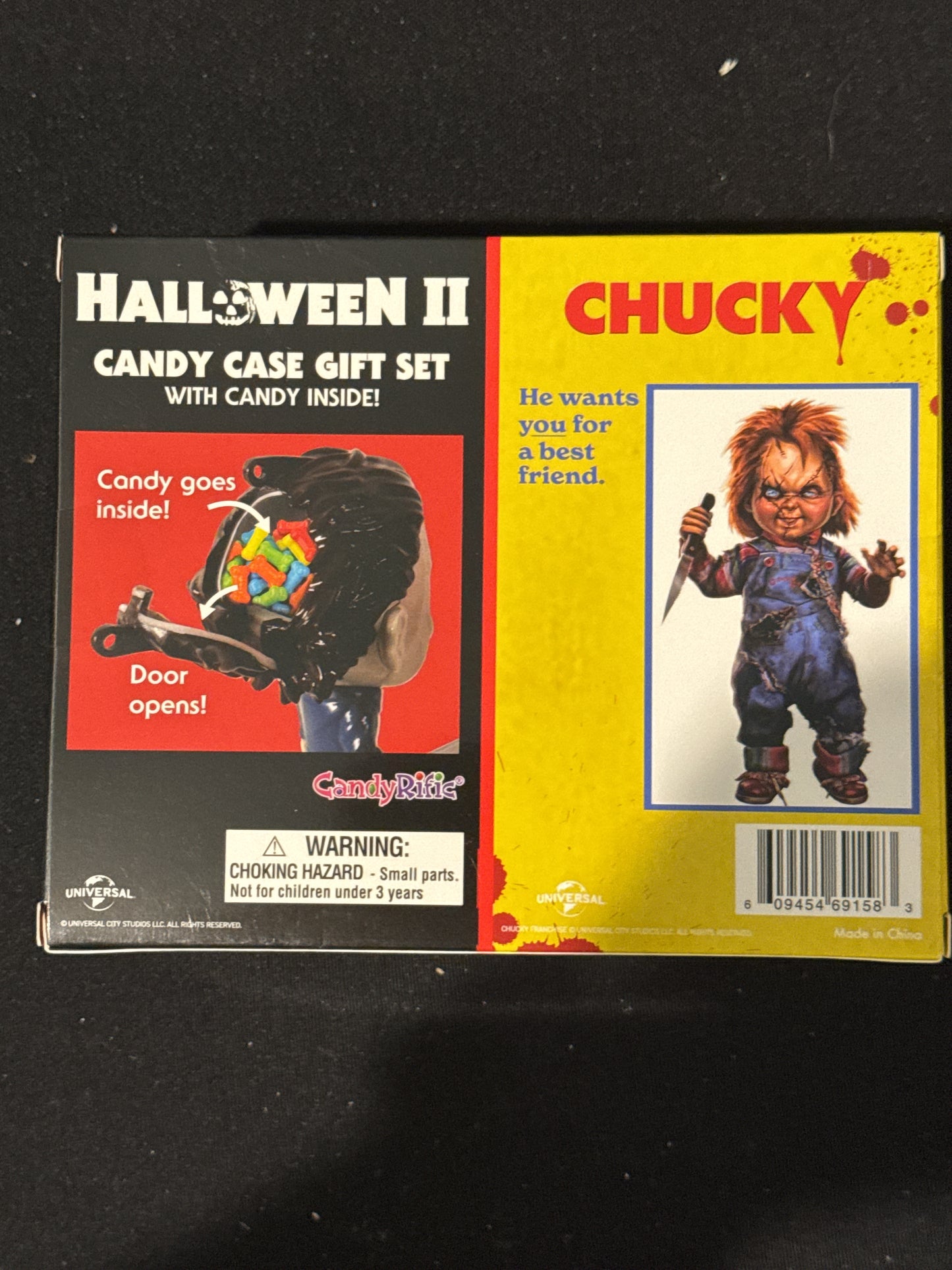 Chucky & Halloween II Candy Case Gift Set With Candy Inside New in Box