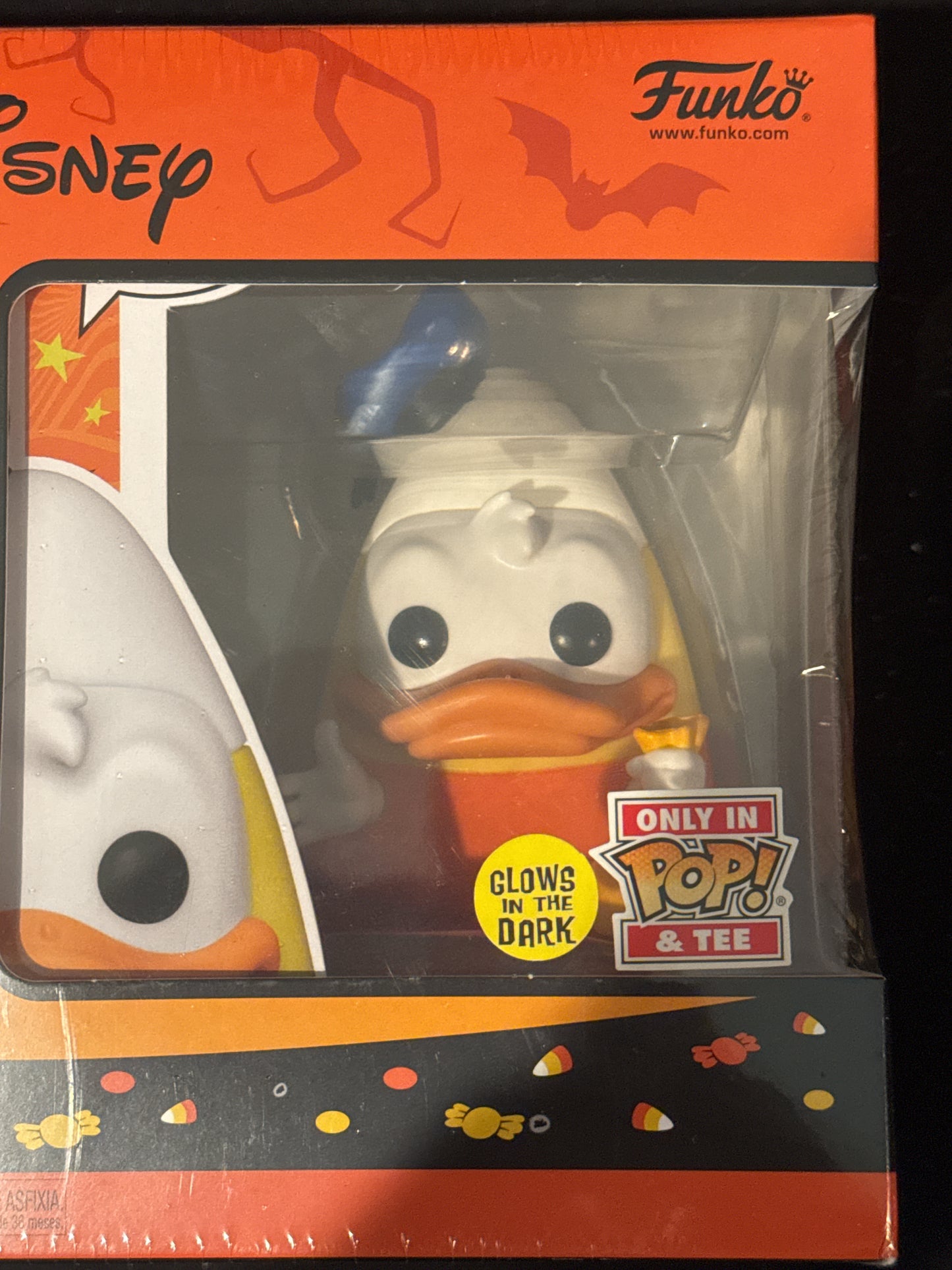Funko Pop! Tees Disney Donald Duck #1220 Candy Corn Costume & XL T-shirt Package New