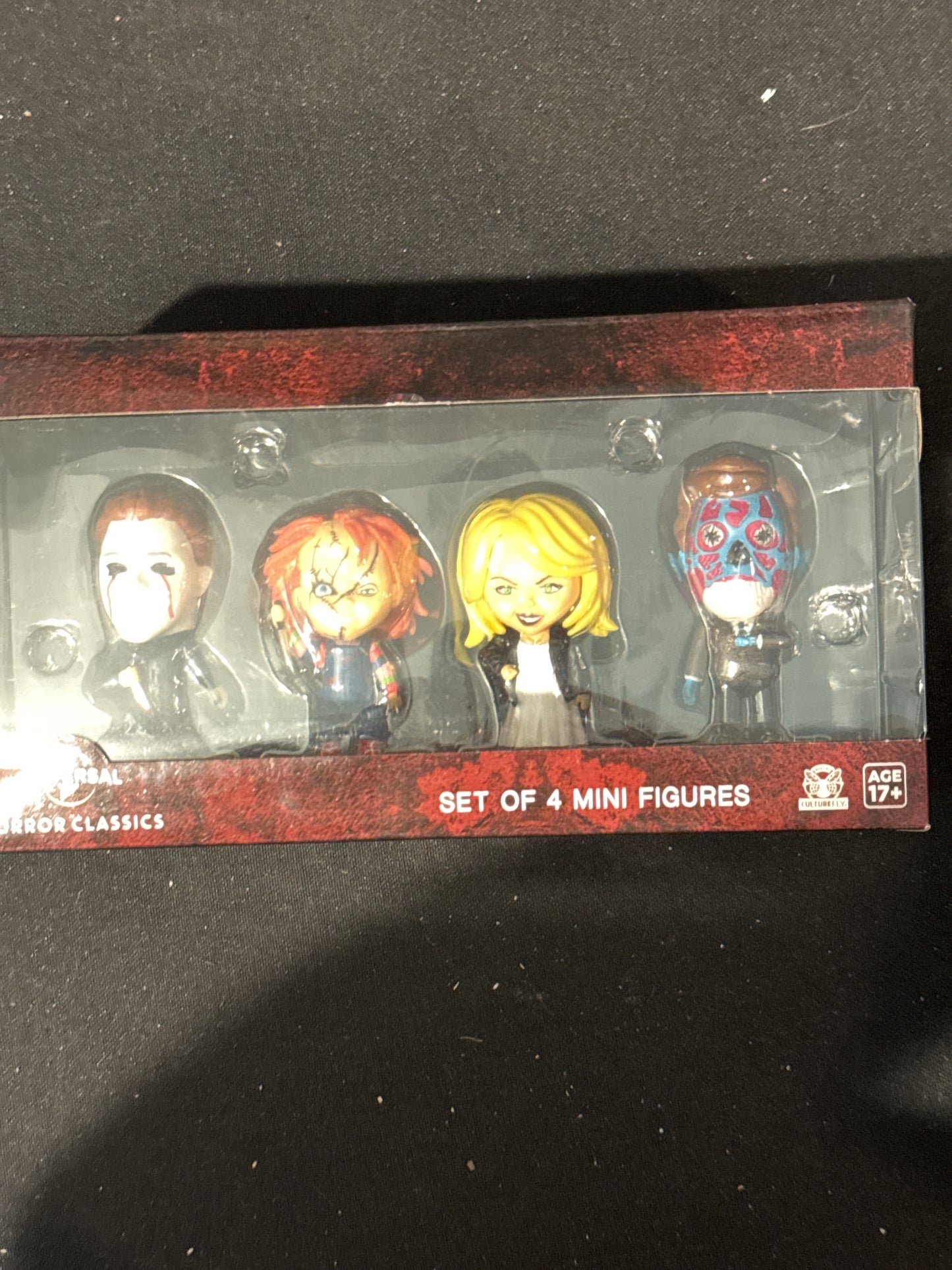 Universal Horror Classics Set of 4 Mini Figures Michael Myers, Chucky, Bride of Chucky, They Live New