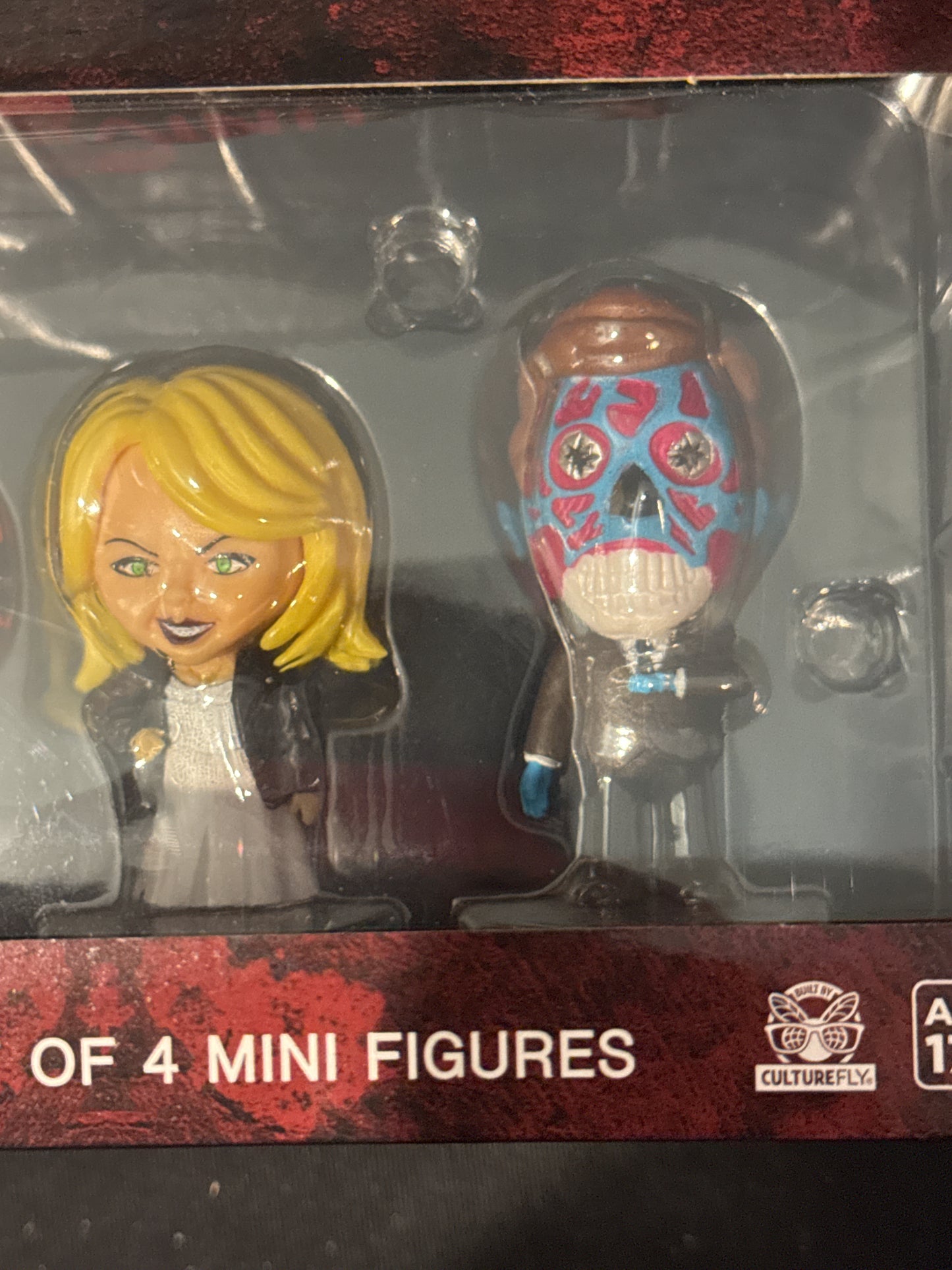 Universal Horror Classics Set of 4 Mini Figures Michael Myers, Chucky, Bride of Chucky, They Live New