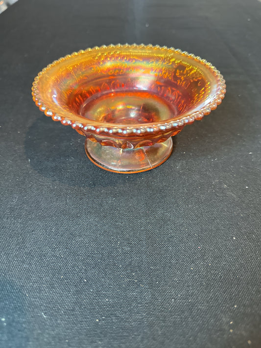 Vintage Carnival Grape and Cable By Northwood 5" Marigold Sherbet Bowl