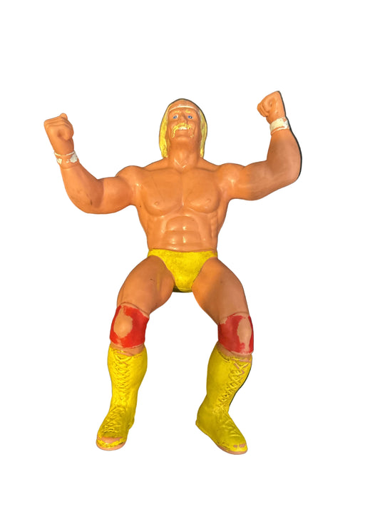 Vintage Hulk Hogan WWF/WWE Rubber LJN Wrestling Figure 1984 Original 8" Tall B