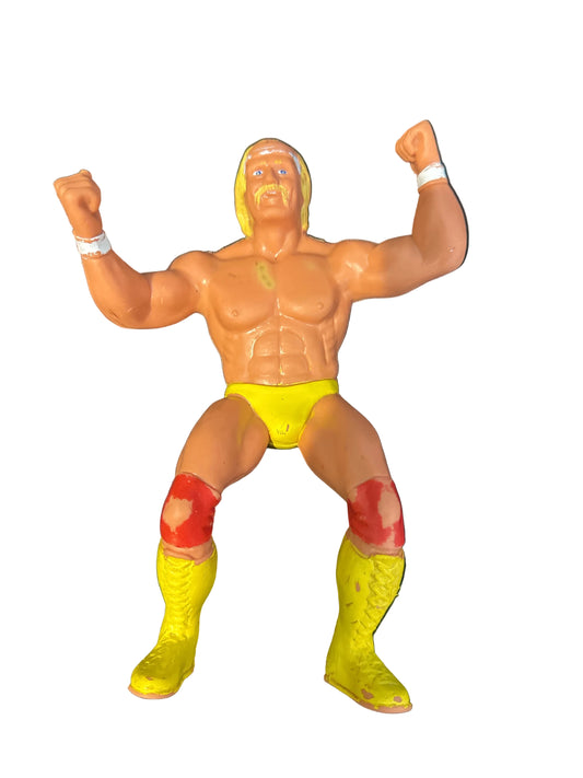 Vintage Hulk Hogan WWF/WWE Rubber LJN Wrestling Figure 1984 Original 8" Tall C