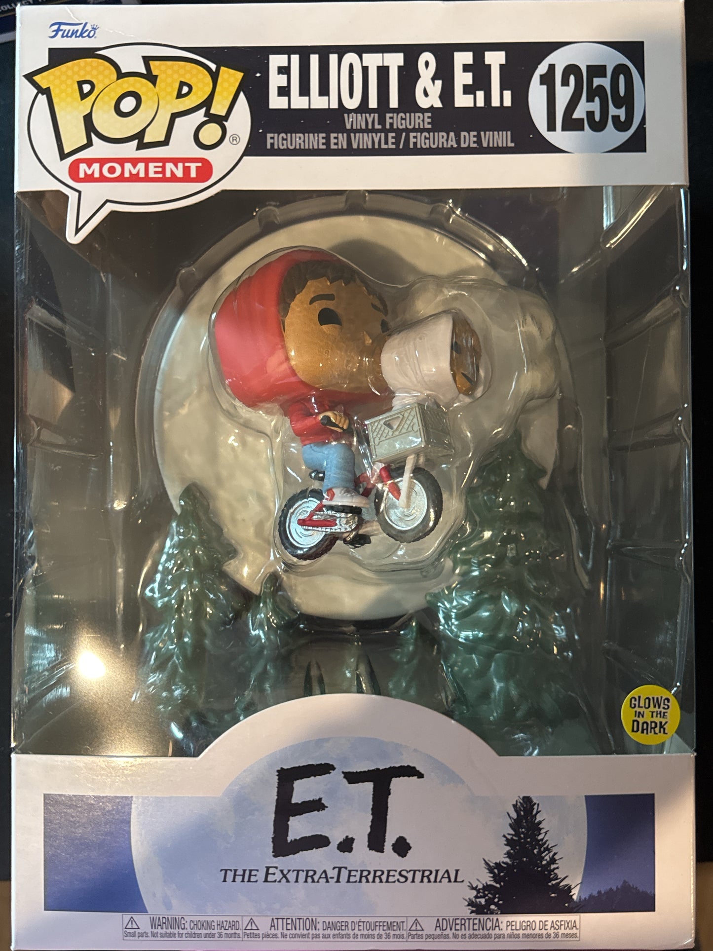 Funko Pop! Moment Elliott & E.T. Vinyl Figure Large #1259 Glows in Dark New in Box