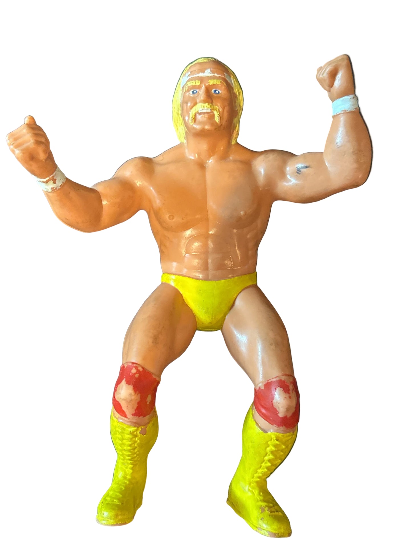 Vintage Hulk Hogan WWF/WWE Rubber LJN Wrestling Figure 1984 Original 8" Tall F