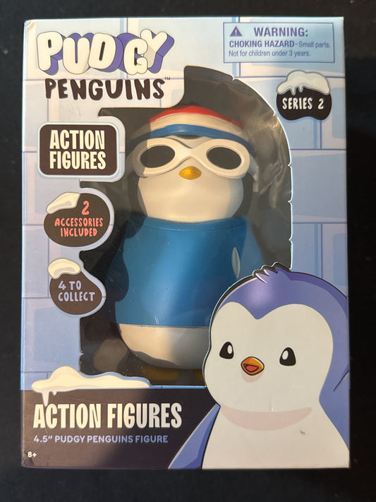 Pudgy Penguins Action Figures 4.5" Tall Blue Shirt Headband New in Box