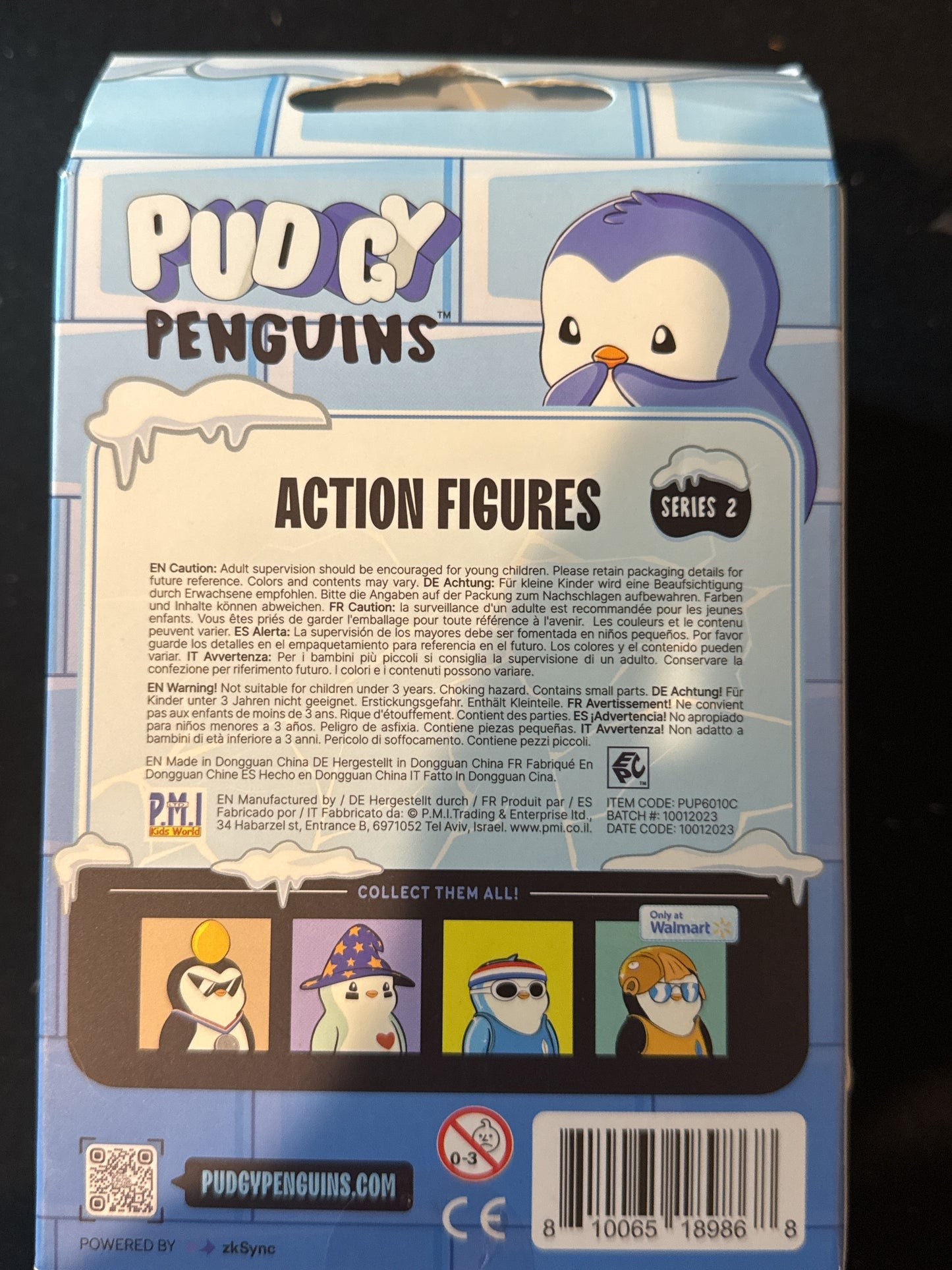 Pudgy Penguins Action Figures 4.5" Tall Blue Shirt Headband New in Box