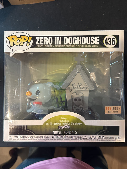 Funko Pop! Disney Nightmare Before Christmas Zero In Doghouse Vinyl Figure #436 New in Box