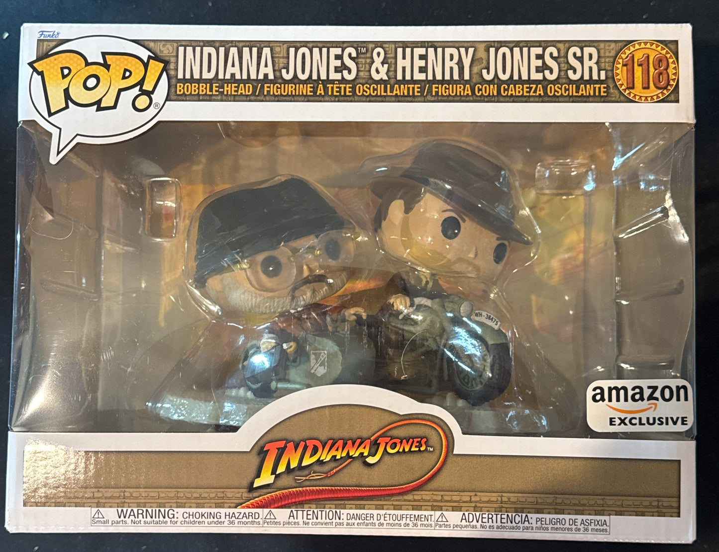 Funko Pop! Indiana Jones & Henry Jones Sr. Bobble Heads #118 New in Box