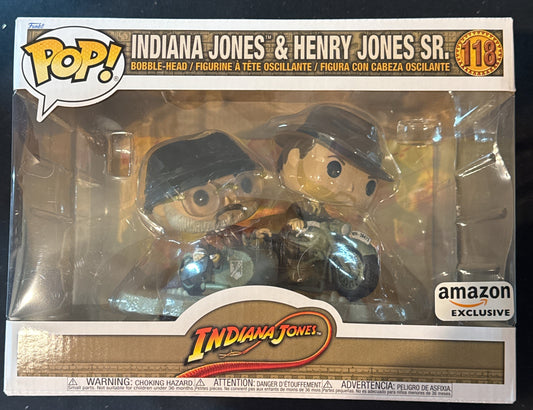 Funko Pop! Indiana Jones & Henry Jones Sr. Bobble Heads #118 New in Box