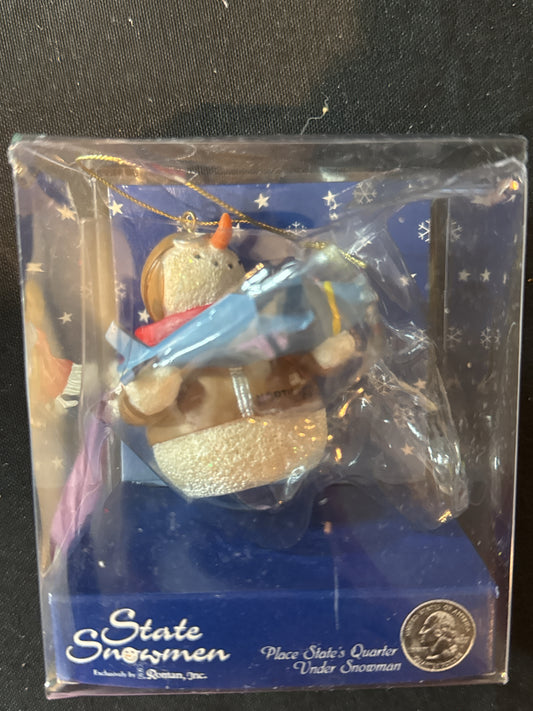 State Snowmen Christmas Ornament North Carolina Tarheel State Snowman New in Box