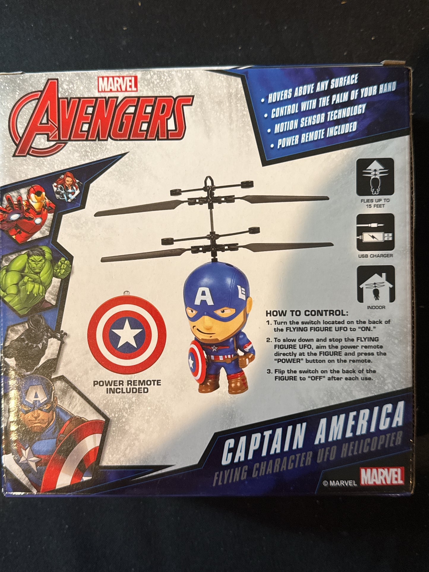 Marvel Avengers Captain America Flying Character UFO Helicopter New in Box