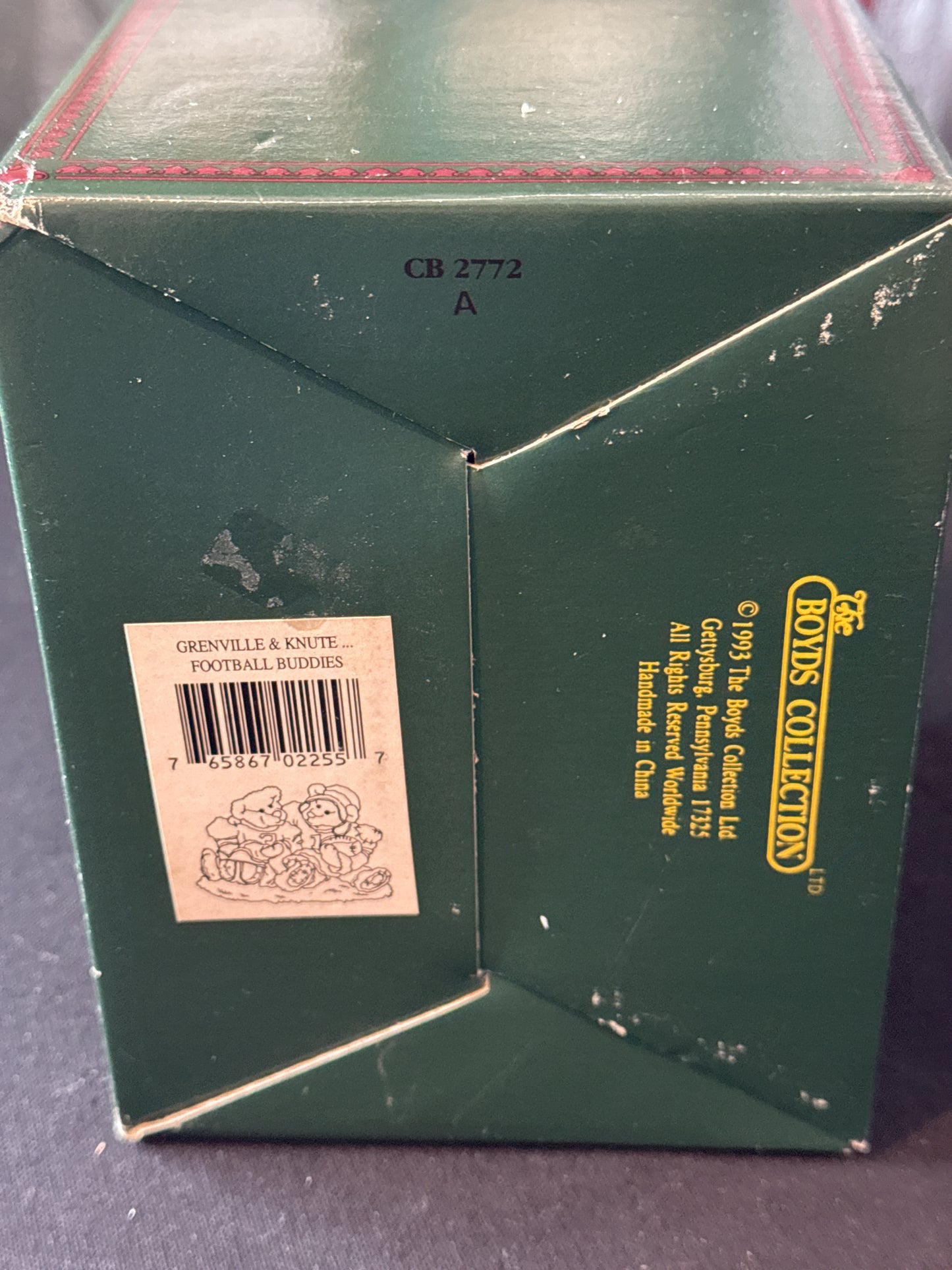 Boyds Bears & Friends 1995 Football Buddies Grenville & Knute #2255 Numbered w/ Box