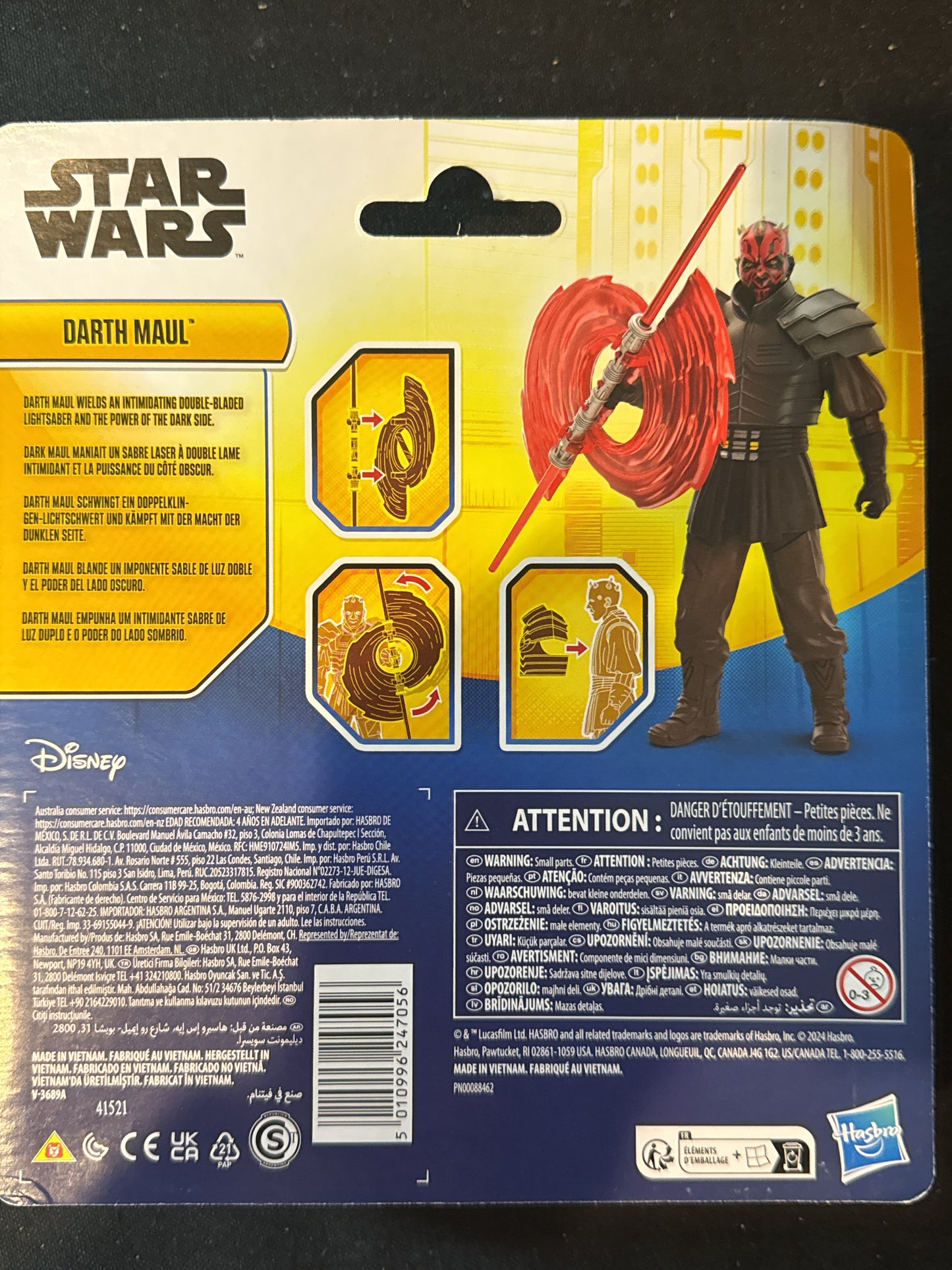 Disney Star Wars Darth Maul Action Figure w/ Accessories Approx 4" Tall New in Box