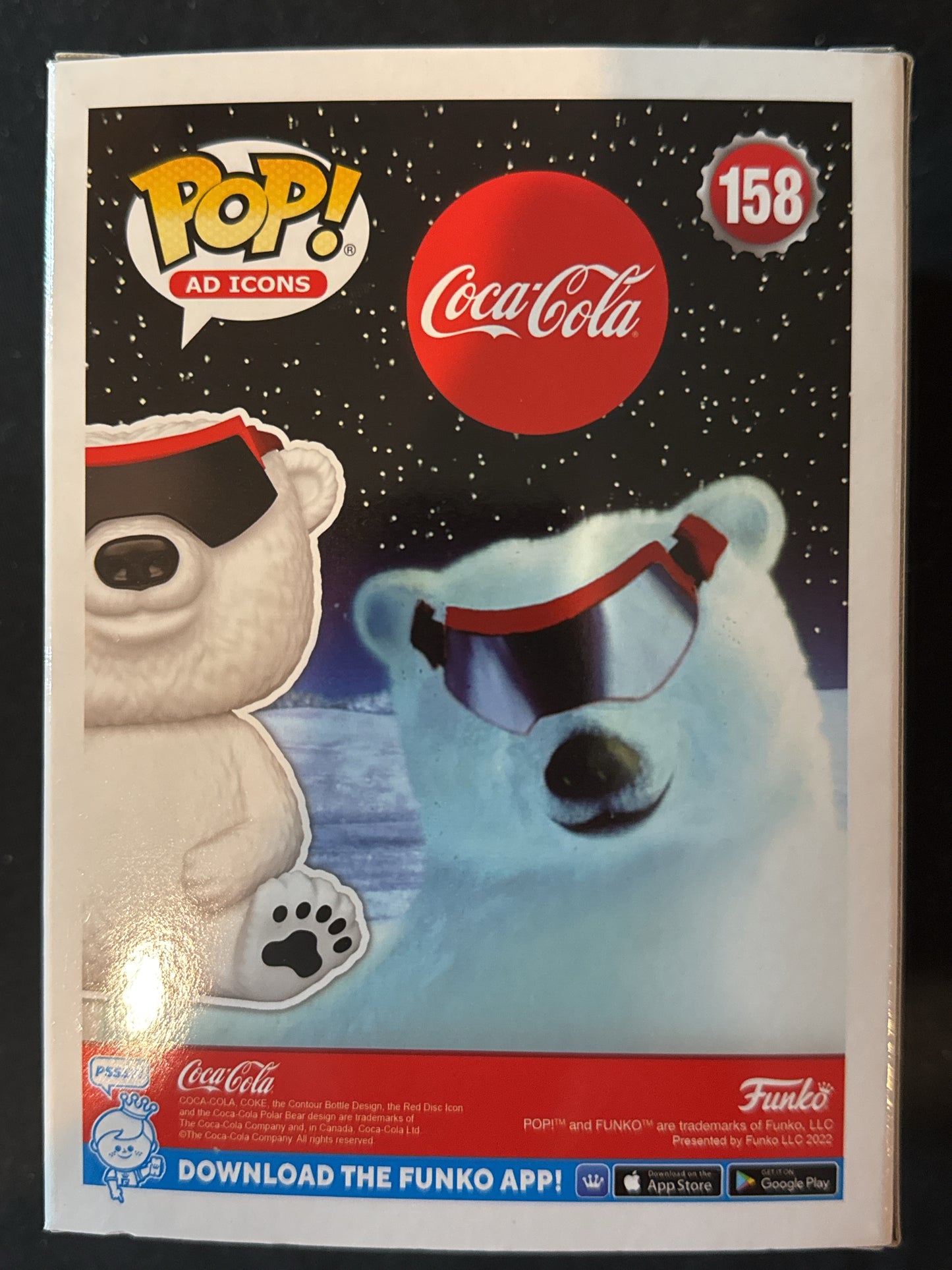 Funko Pop! Ad Icons Coca-Cola 90's Coca-Cola Polar Bear Vinyl Figure #158 New in Box