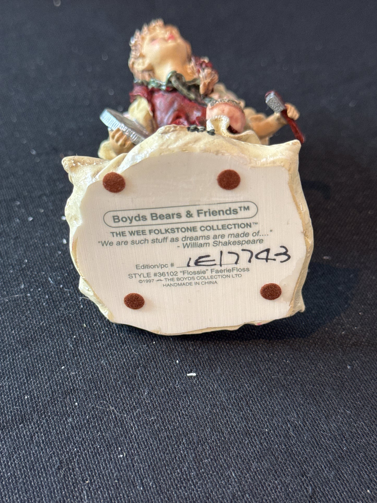 Boyds Bears & Friends Wee Folkstone Flossie Faerie Floss Tooth Fairy Wings 1997 w/ Box