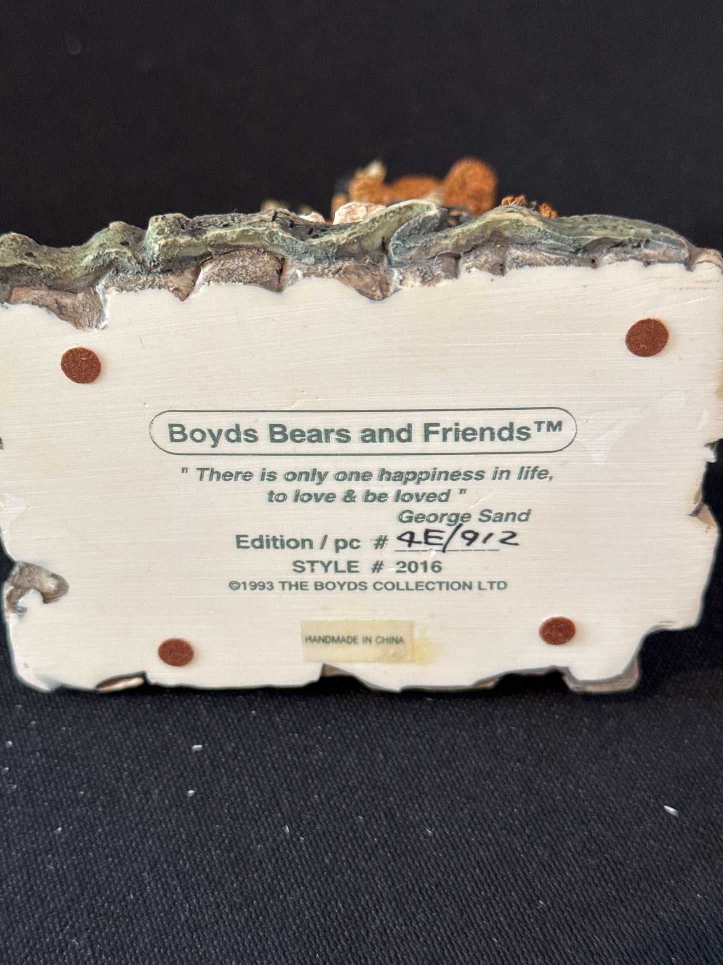 Boyds Bears & Friends 1993 Grenville & Beatrice Best Friends #2016 w/ Box